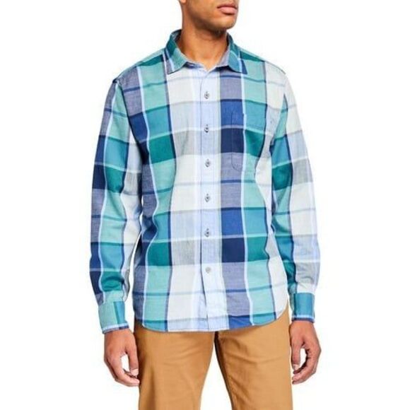 NWT Tommy Bahama Men's Designer Brand Heredia Plaid Sport Shirt Blue Small - Picture 1 of 5